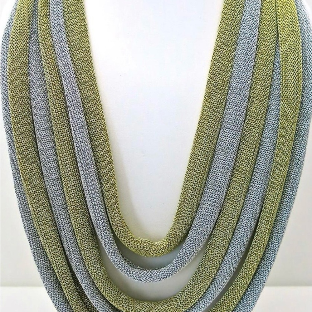 Adam & Martucci Chic Silver and Gold Layered Necklace!